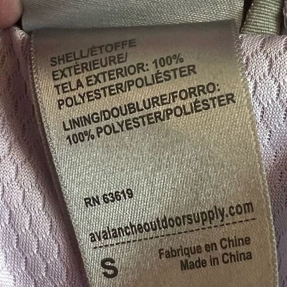 Avalanche Windbreaker Hooded Jacket Sz Small Lavender Zip Pockets Breathable - Picture 7 of 7